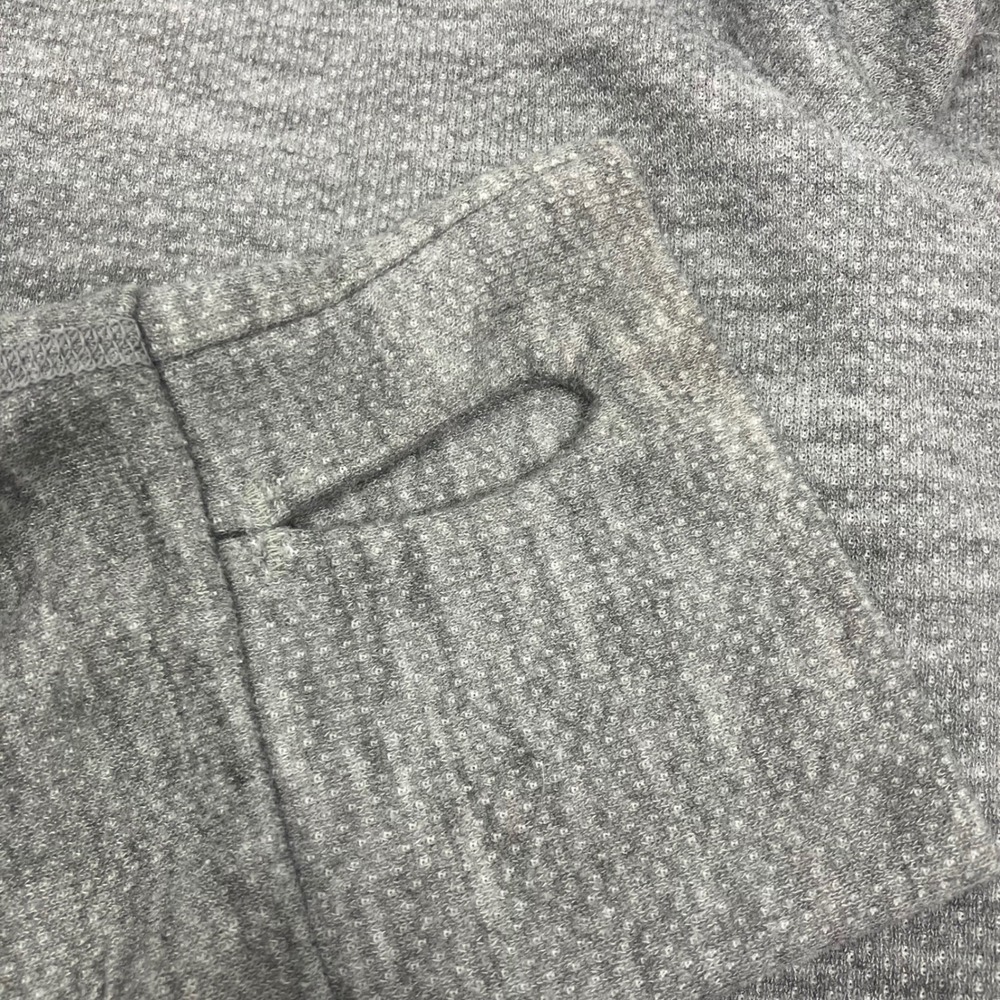 L.L.Bean Men's Large Gray Fleece Quarter Zip Pullover Thumb Holes Made in USA - Picture 7 of 7